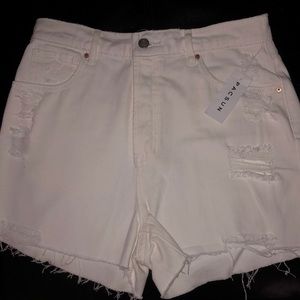 Pacsun White High Rise Icon Shorts